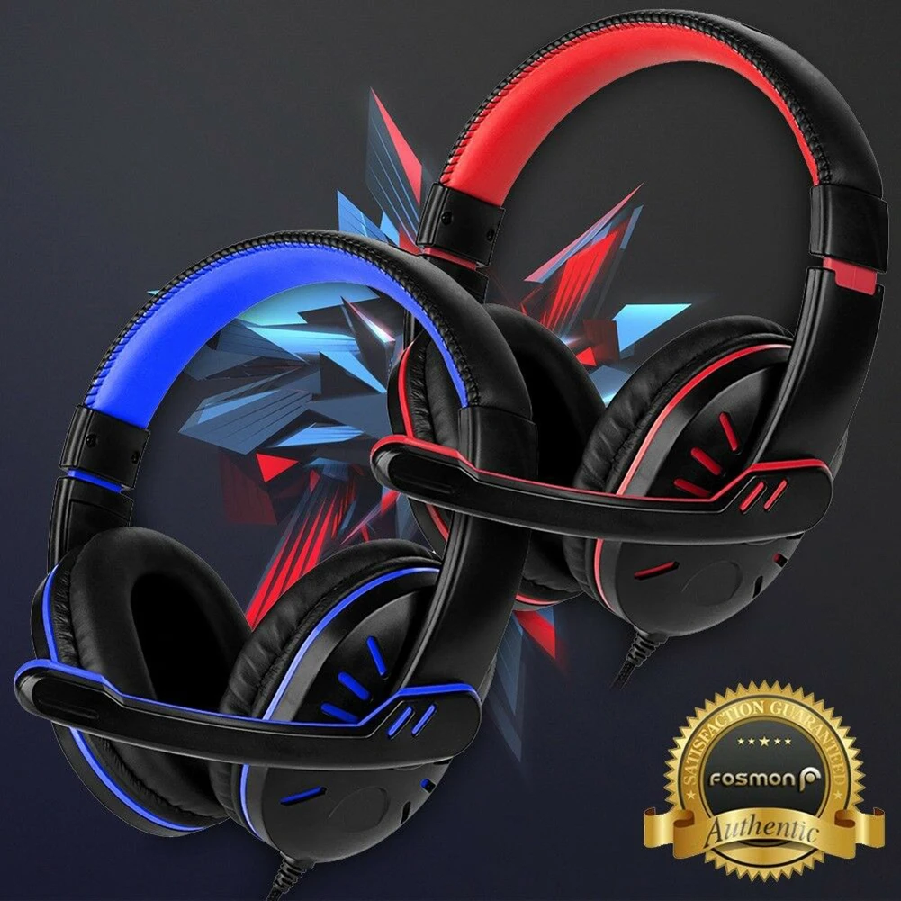 

2 Style Gaming Headset with Mic-Sound Clarity Noise Reduction Headphone LED Lights for PS4 XBOX-ONE PC Laptop Earphones