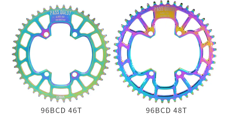 Пройти квест 96BCD круглый передняя Звездочка MTB велосипедная цепь, для велосипеда кольцо/34/36/38/40/42/44/46/48 пластина 96bcd для M7000 M8000 M9000