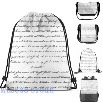 

Funny graphic print shoulder Bags women Bright Star John Keats Print Single shoulder backpack travel for men Gym Bag
