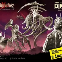 [Loong Way Miniatures] Бушующие герои героини коробка 35 мм Полимерная миниатюра