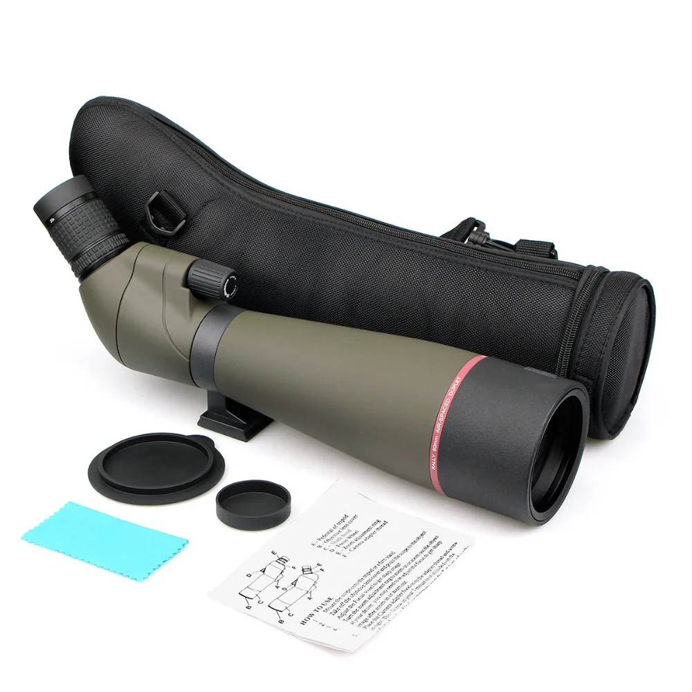 Telescope SV13 20-60x80 Zoom Spotting Scope 45-Degree Large Field of View Birdwatching Hiking Camping Equipment