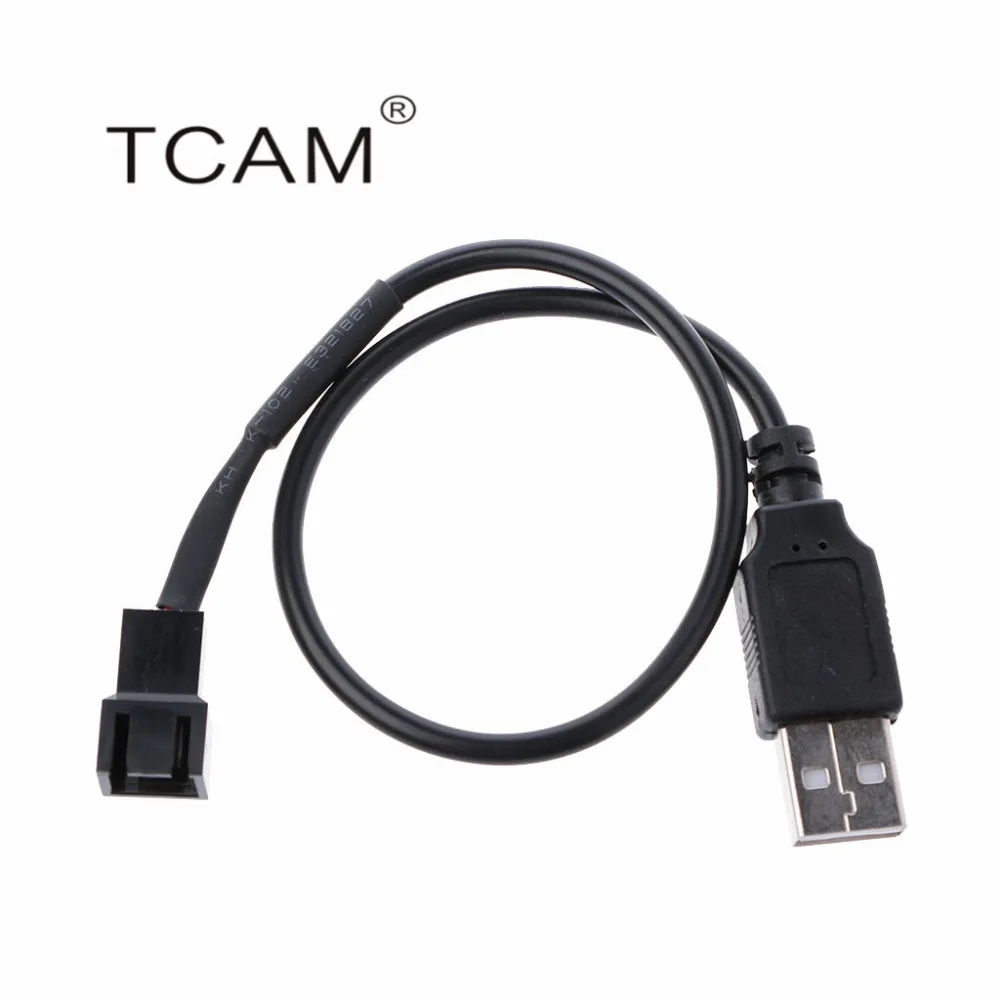 Кабель адаптер с разъемом USB 2 0 A папа на 3 Pin для компьютера ПК вентилятора 5