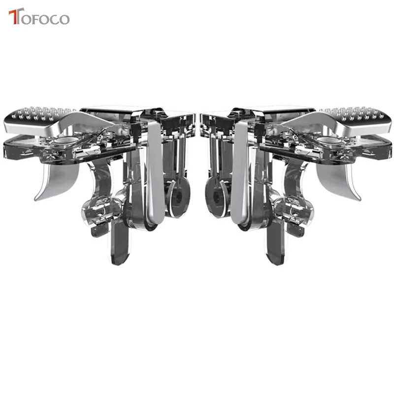 

U9 2Pcs Mobile Phone Gamepad Joystick For PUBG Mobile Gaming Fire Trigger Button L1 R1 Shooter Aim Key Controller For iPhone