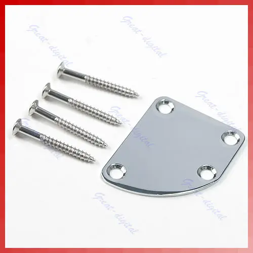 

1Set Guitar Neck Joint Plate Bevel Edge Sloping sides 4Screw For Electric FD GB Chrome