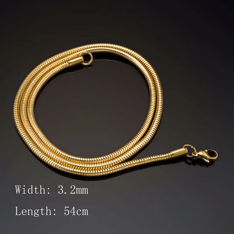 Модная цепочка на шею для мужчин и женщин из нержавеющей стали, цепочка в виде змеи, ожерелье,, цепочка на заказ, ювелирные изделия