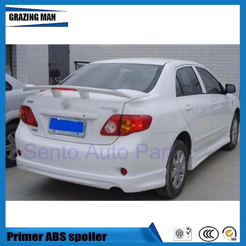 

High Quality ABS Primer Unpainted Rear Spoiler With Light for Reiz / Mark X 2006 - 2015