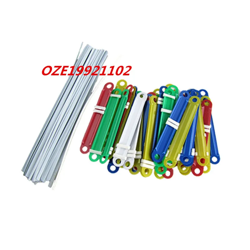

45 Sets Assorted Color Paper Document Plastic Fasteners