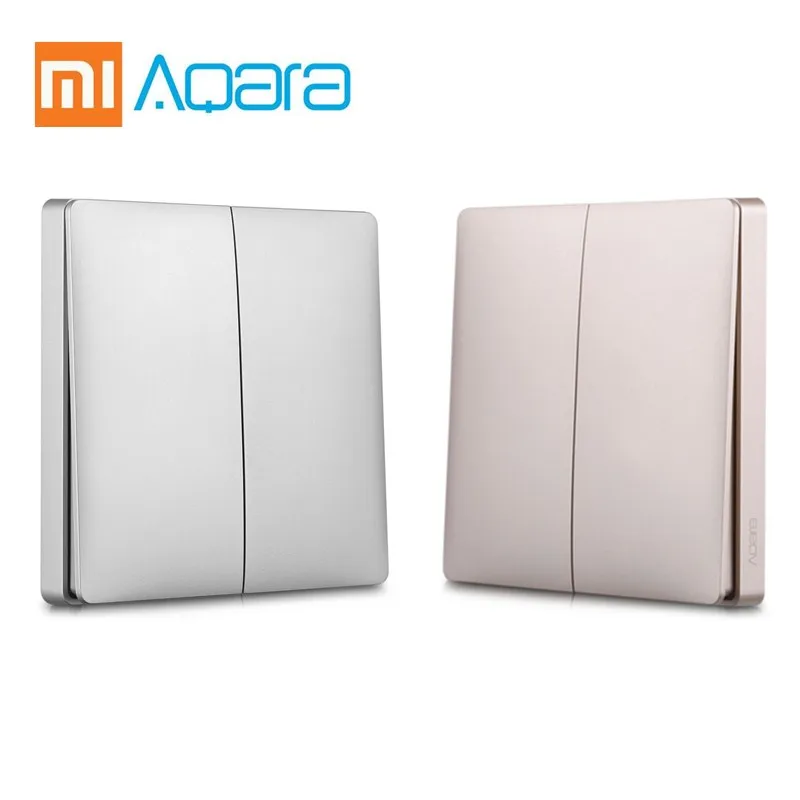 

2019 Aqara Double-key Single-key Wall Intelligent Linkage Light Control Switch Panel APP Remote Control For Home