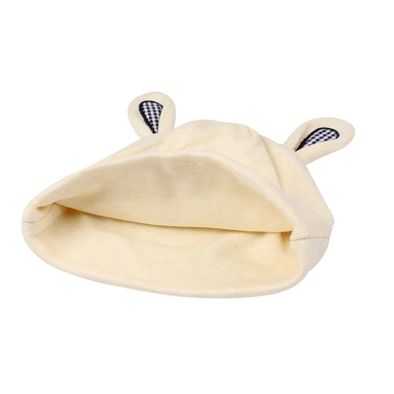 Cotton Newborn Baby Hat With Ears Cartoon Rabbit Soft Baby Beanie Boys Girls Tire Cap Solid Comfortable Newborn Beanie Hat 2018 (2)