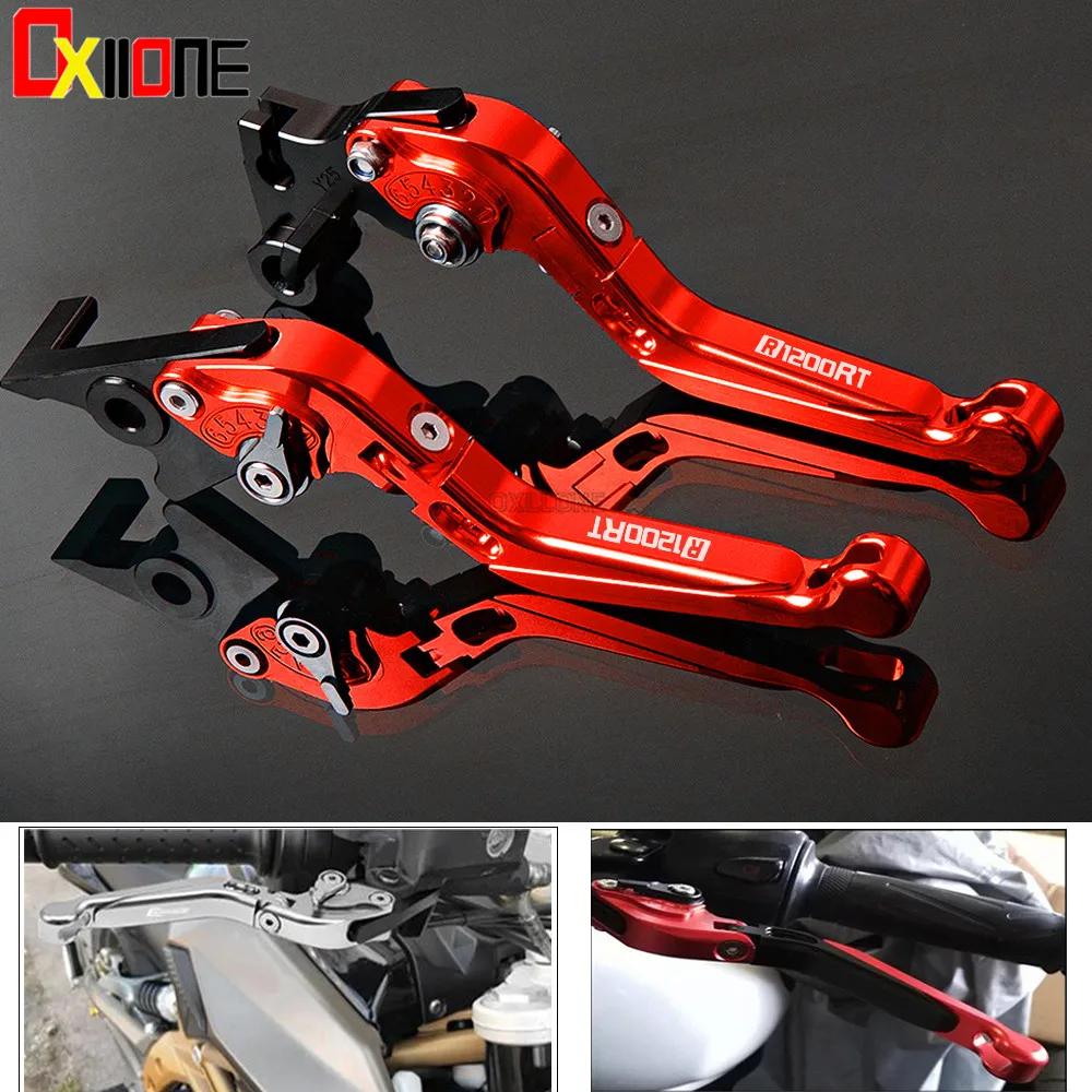 

With LOGO Set For BMW R1200RT 2014-2018 2017 CNC Aluminum Motorcycle Foldable Extendable Adjustable Clutch Brake Levers