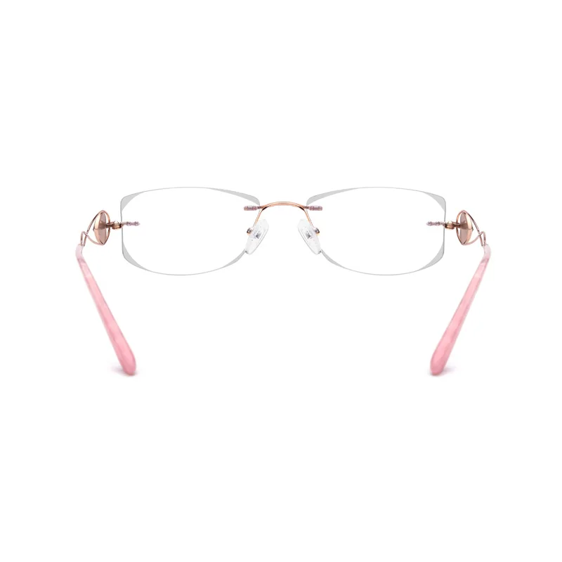 Серебряные титановые алмазные Кристальные прозрачные очки женские очки без оправы женские очки Размер: 59-18-145мм