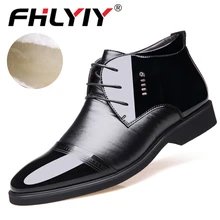 Ankle Boots for Men Business Mens Boots High Top keep warm Shoes Outdoor Leather Mens Winter Shoes Male Black цена Ankle Boots for Men Business Mens Boots High Top keep warm Shoes Outdoor Leather Mens Winter Shoes Male Black цены онлайн