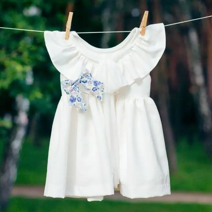 

2018 Ins Europea&America Kids Girl Ruffles Dress Wholesale Kids Clothings