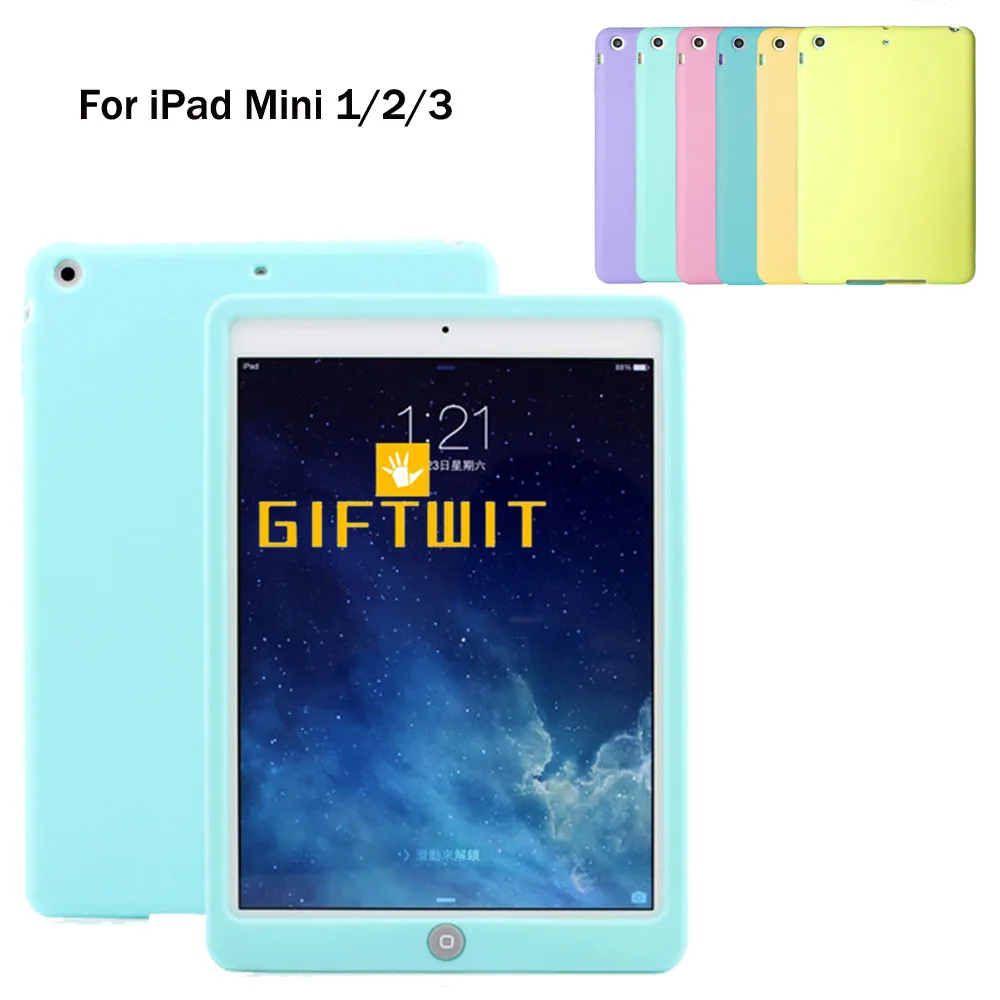 Чехол для iPad Mini 1 / 2/3 милый мягкий силиконовый резиновый защитный чехол