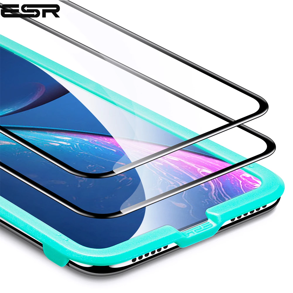 ESR 2pcs/lot Screen Protector for iPhone X XS XR XS Max 3D Full Coverage Screen Easy Install Clear Premium Tempered Glass Film