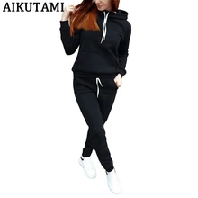 Осенне-зимние беговые костюмы для женщин, спортивный костюм, свитер с капюшоном, флисовая Спортивная одежда для тренировок и бега, спортивный костюм для спортзала