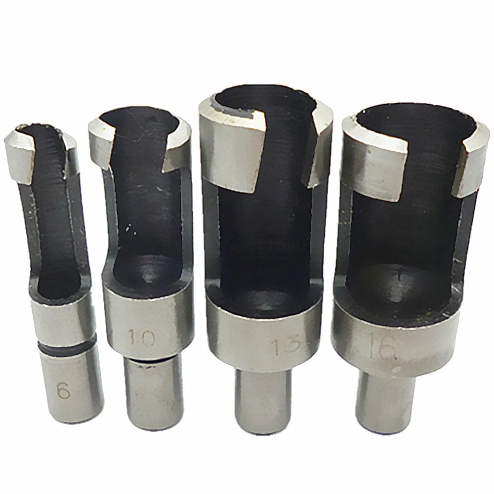 

4pcs Wood Plug Cutter Cutting Woodworking Power Tool Drill Bit Set 6mm 10mm 13mm 16mm Woodwork Cork Drill Bit Cutting Tools DIY