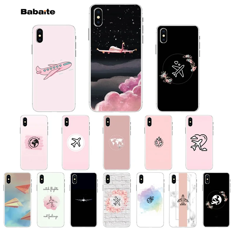 

Babaite Cartoon Air Plane Soft Silicone Transparent Phone Case for Apple iPhone 8 7 6 6S Plus X XS MAX 5 5S SE XR Cover
