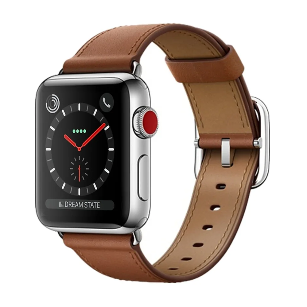 Кожа классический ремень с пряжкой для apple watch 4 группа 42 мм/44 мм iwatch серии 3 2 1