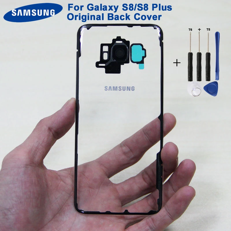 samsung задняя батарея Дверь Задняя стеклянная крышка для samsung Galaxy S8 G9500 S8 Plus S8+ SM-G Прозрачные телефон прозрачные шторы на дверной проем