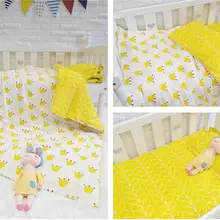 Одежда высшего качества Милая Корона белье для детской кроватки Постельное белье Комплект для мальчиков и девочек мультфильм хлопок детские постельные