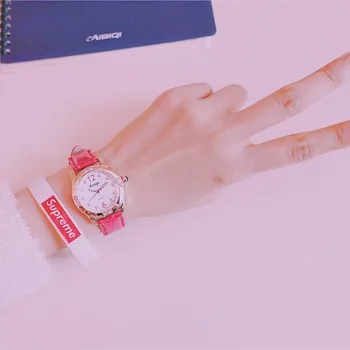 

2018 New Simple Style Women Small Quartz Wrist watch Lady Business Casual Watches Female Elegant Leisure Dress Leather Hours