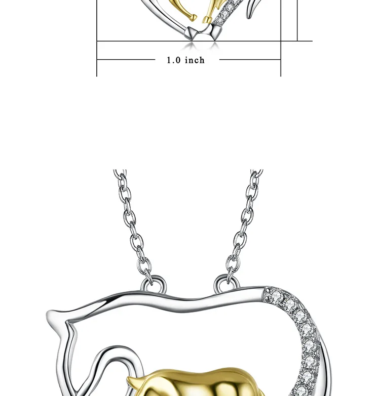 Ожерелье в виде животного поперечная граница для 925 ювелирные изделия из серебра матери и ребенка привязанные аксессуары Прямая с фабрики
