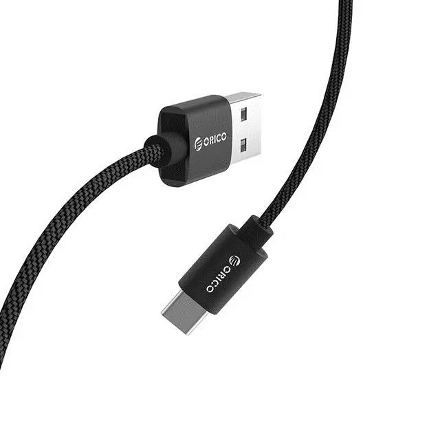 ORICO нейлоновый usb type-C кабель usb type-c кабели для xiaomi mi5 Oneplus LG Nexus 5x huawei samsung letv usb type c провод - Цвет: Black