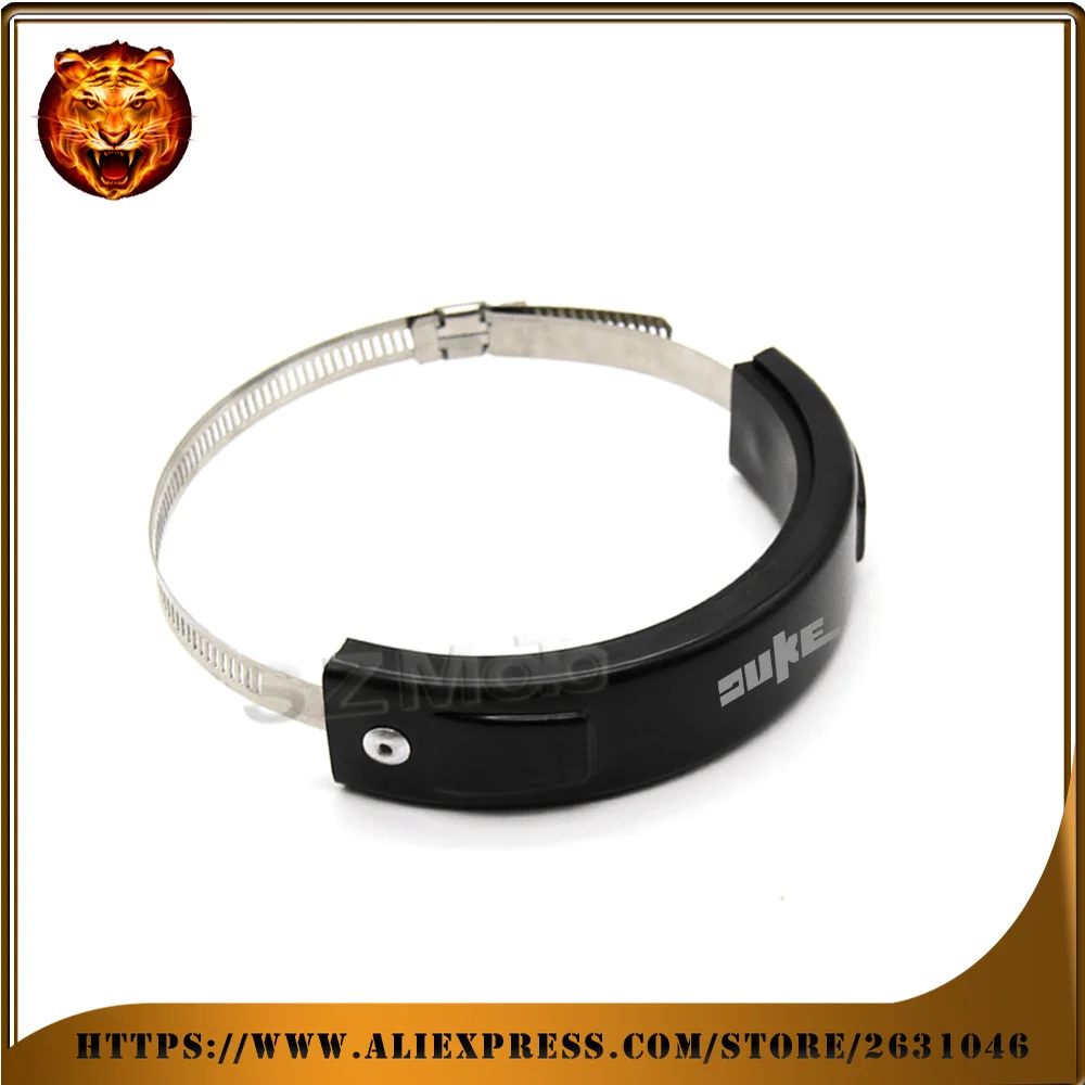 

For KTM 690 125 200 390 DUKE Motorcycle Silencer Round Oval Exhaust Protector Protect Can Cover Circle 100mm-140mm logo black