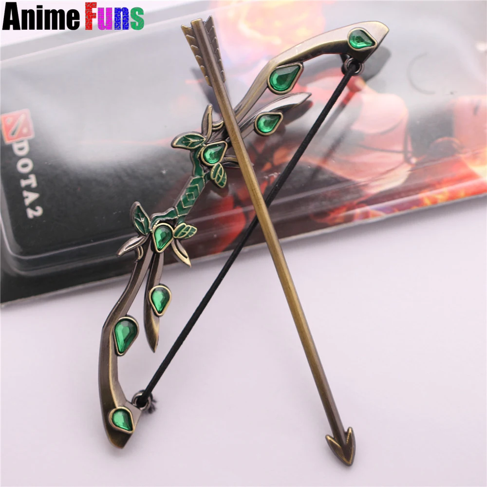 

12cm Game Dota 2 Pendant King Butterfly Weta Bow Arrow Sword Alloy Model Keychain Keyholder Key Ring Key Chains Charm Jewelry