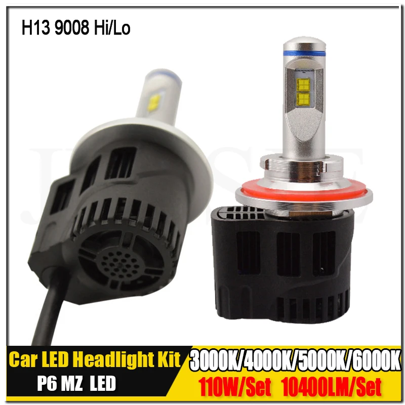 

2x H13 9008 3000K 4000K 5000K 6000K Canbus Light P6 LumiLEDs LMZ 110W 10400lm Car LED Headlight Fog Bulbs Conversion Kit 12V-24V