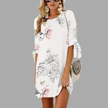 Модное летнее платье, пляжное платье для женщин, летнее Бандажное платье с коротким рукавом и бантом, повседневное короткое обтягивающее мини-платье J08