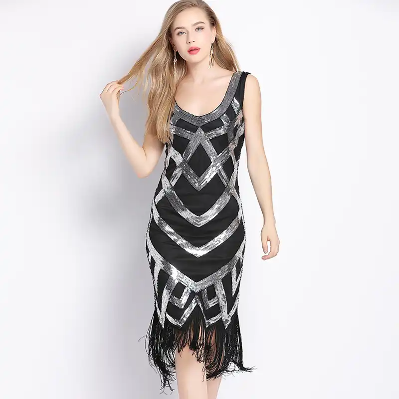 roaring 20s fringe dress