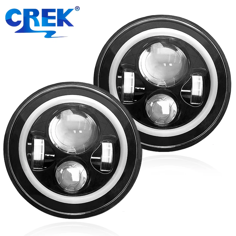 CREK 2 шт. 7 дюймов 60 Вт дальний и ближний свет H4 H13 4WD 4x4 пикап SUV мотоцикл светодиодная