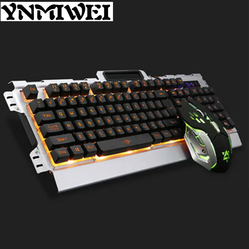 

Wired USB Backlight Mechanical Gaming Keyboard Mice Game Keyboard Mouse Combo Set Colorful 3200DPI 1.5M Cable for Computer Gamer