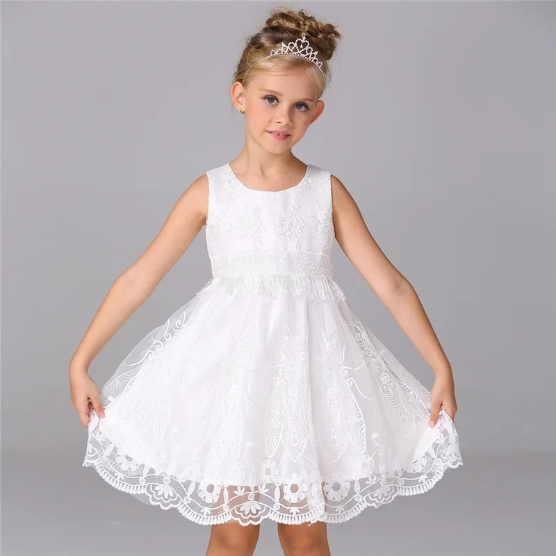 2016 New And High Quality Baby White Wedding Dress With Lace,Chiffon