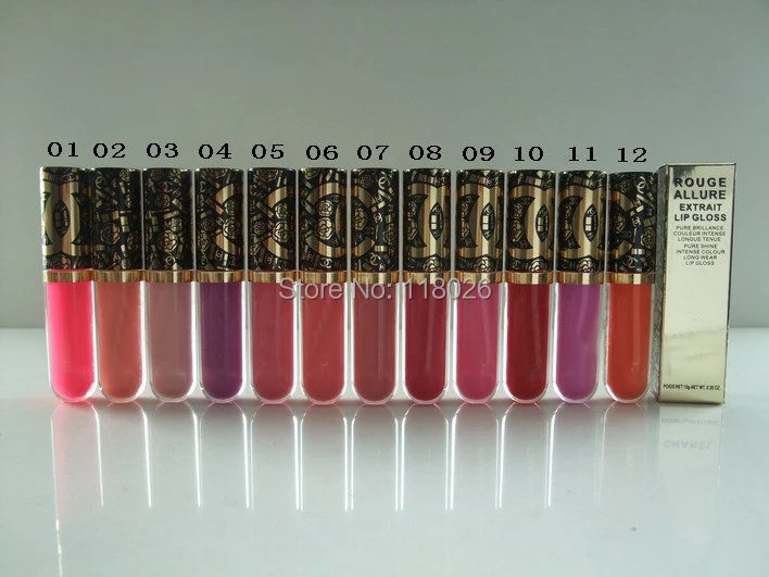 Free Shipping Wholesale 4 pcs / lot Brand Makeup Lipglass Discount 12 Colors choosed Lipgloss Beautiful Liquid Lip Gloss | Красота и
