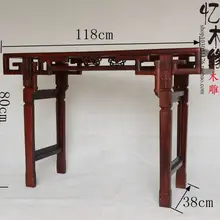 Африканское красное дерево деревянный ящик стол античное дерево для Тайваньского алтаря для буддийского храма вход согнутой головой стол