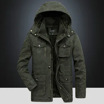 

Hot Selling Winter Plus Size L-8XL Long Parka 100%Cotton Men Casual Slim Fit Hood Winter Warm Jackets Mens Thick Coat Outwears