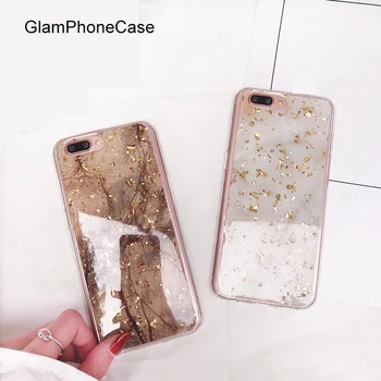 

GlamPhoneCase 2018 Fashion Soft Case for iPhone XS Max XS XR 8 8plus 7 7plus 6/6s Plus Gold Foil Marble Mobile phone shell
