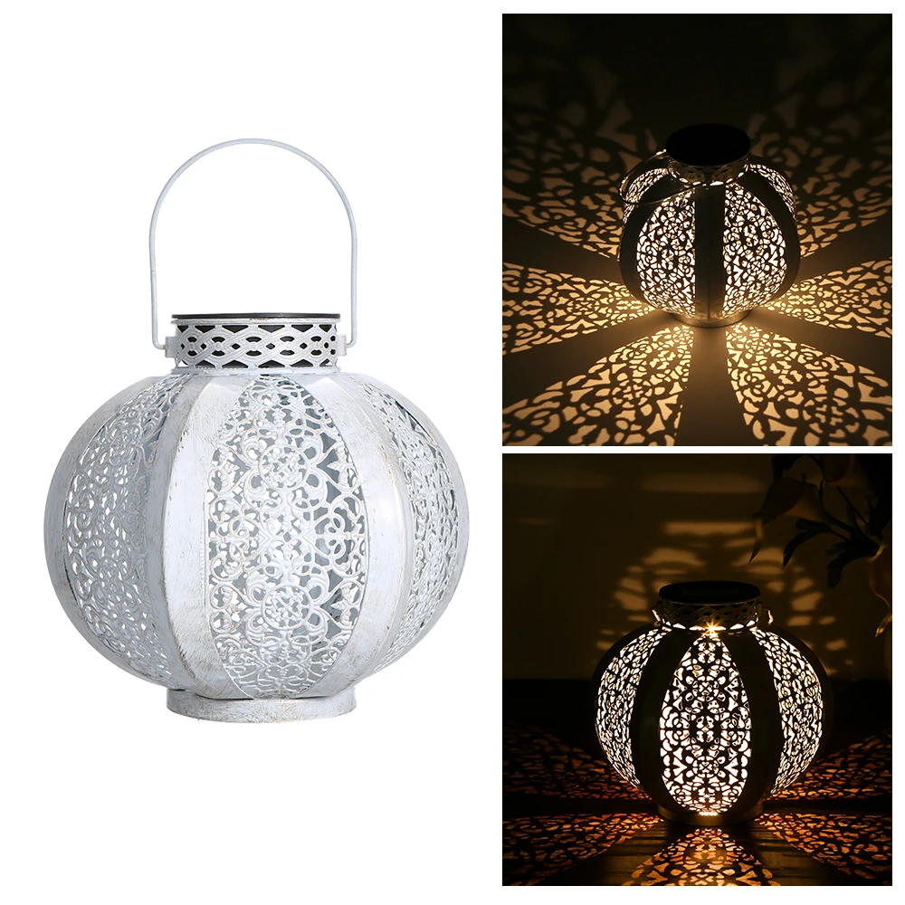 

Outdoor Lighting Solar Powered Energy LEDs Camping Light Hollow-out Design Hanging Landscape Decoration Camping Lights Lamps