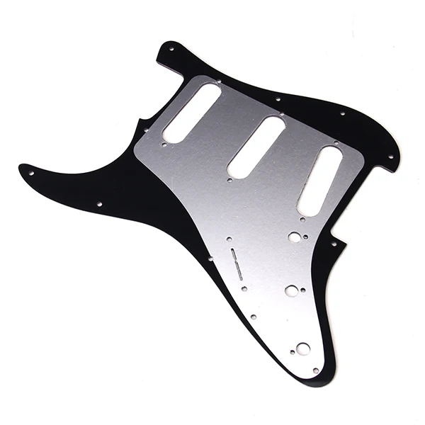 Pickguard 11 Hole Screw Holes 3 Single-coil 1 Ply Black For Fender Strat Guitar