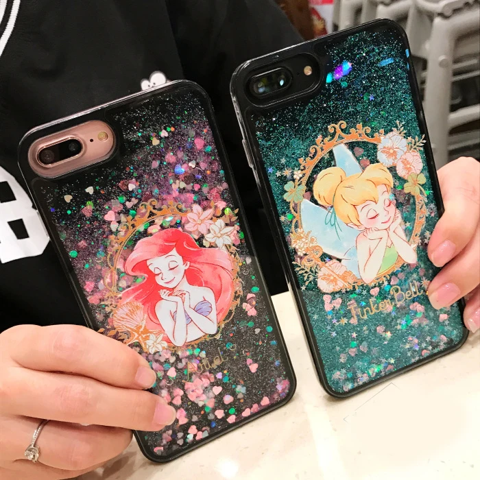 

Cartoon Princess Dynamic Liquid Quicksand Case for iPhone 5 5S 6 6S 8 Plus X Soft TPU Back Cover for iPhone 7 7Plus Phone Cases
