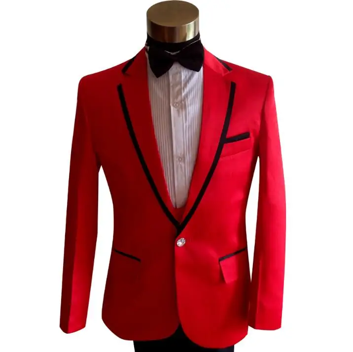 Red formal dress latest coat pant designs suit men fashion homme terno
