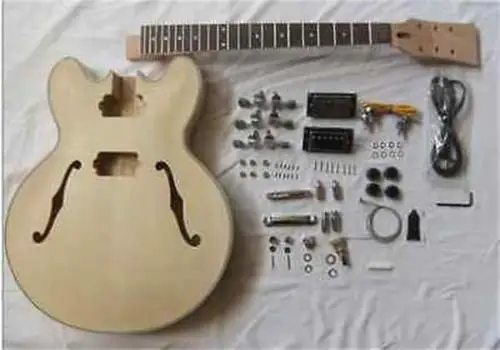 

New Electric guitar semi-finished unassembled kits,ES-335 Electric guitar #8