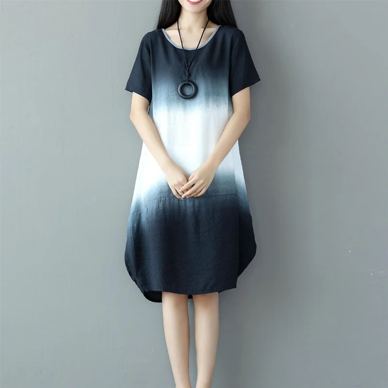Женское платье миди элегантное китайское платье Лето женское хлопковое льняное винтажное платье ретро платье китайский стиль TA1647