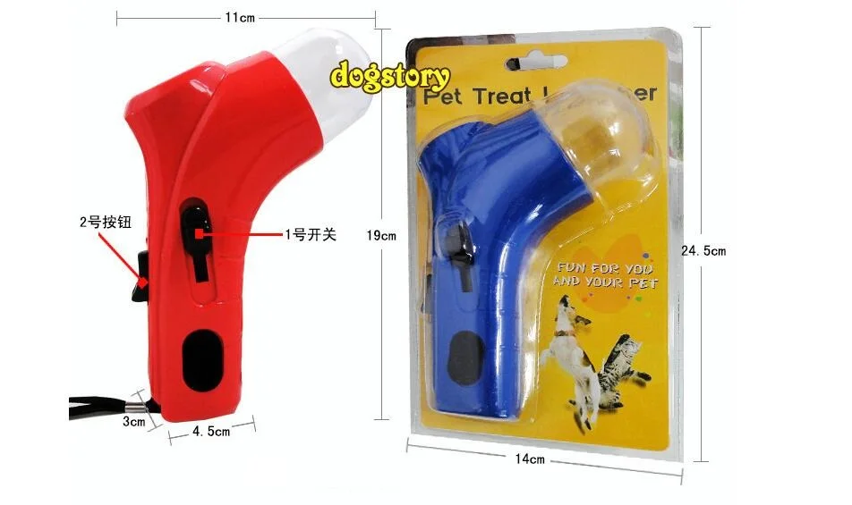 PET TREAT LAUNCHER Food Throw Feeder Toy Dogs Train Interactive Toys Play With Dog HK67