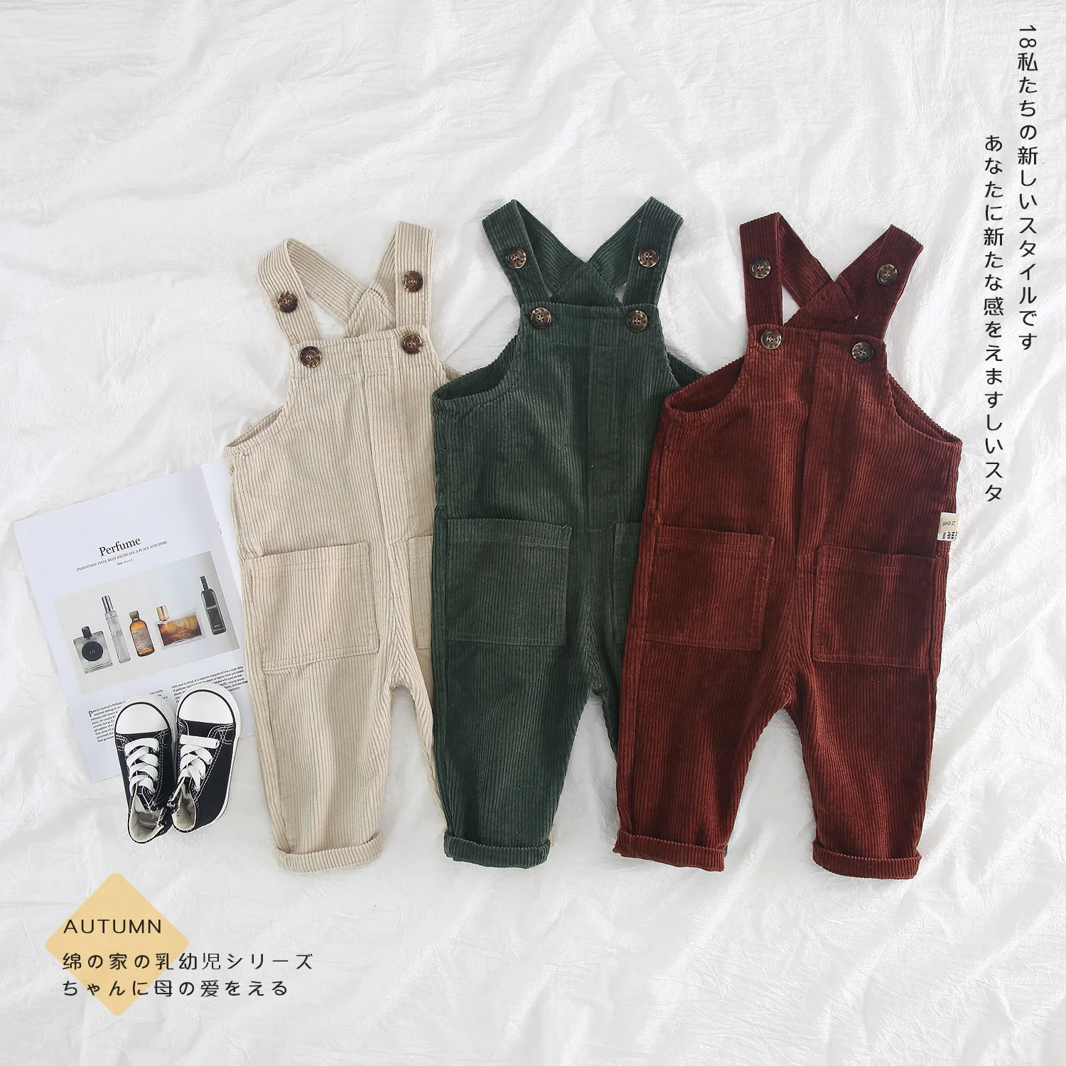 2018 New Autumn Toddler Overalls Baby Fashion Pants Solid Baby Boy