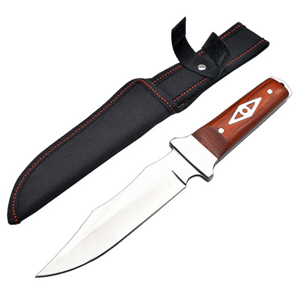 Mengoing Military Fixed Blade Knife Survival 5Cr13Mov Stainless Steel