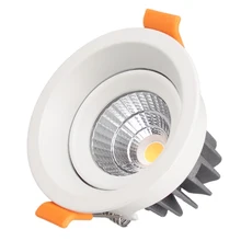 Круглый Белый Регулируемый Диммируемый светодиод светильник COB Потолочный точечный свет 12 Вт 90-260 в потолочное встраиваемое освещение внутреннее освещение